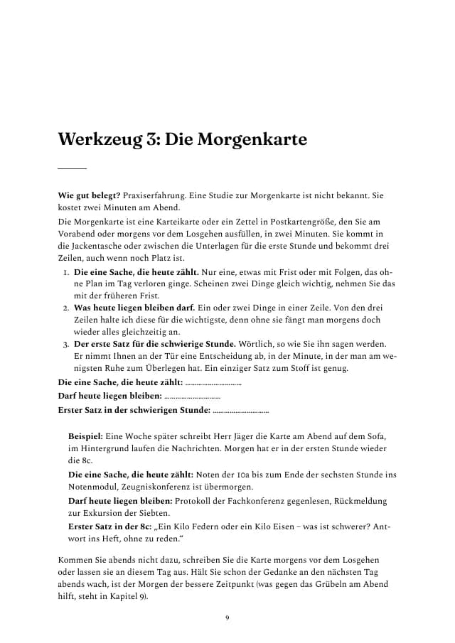 Beispielseite 2 aus den Werkzeuge zu „Stress im Schulalltag“